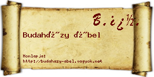 Budaházy Ábel névjegykártya