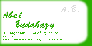 abel budahazy business card